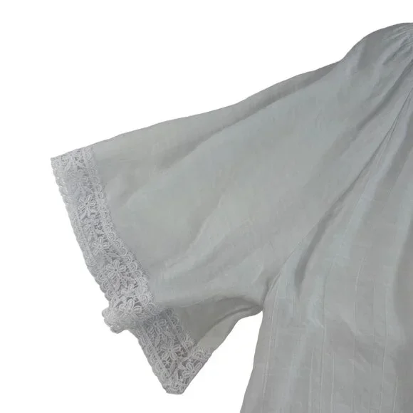 Counterparts Blouse Womens Medium White New Boho Front Tie - Picture 6 of 10